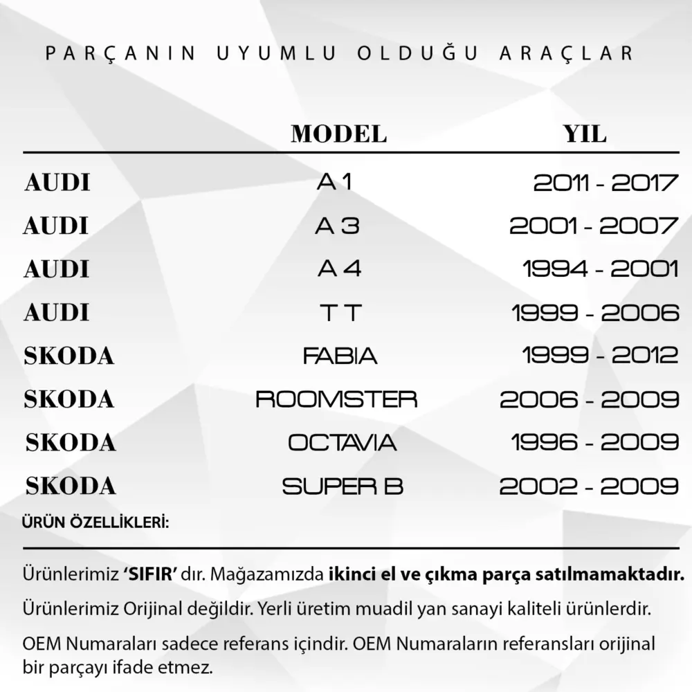 Ingranaggio Plastica Inferiore Frizione per Audi A3, Skoda Fabia, Seat Leon
