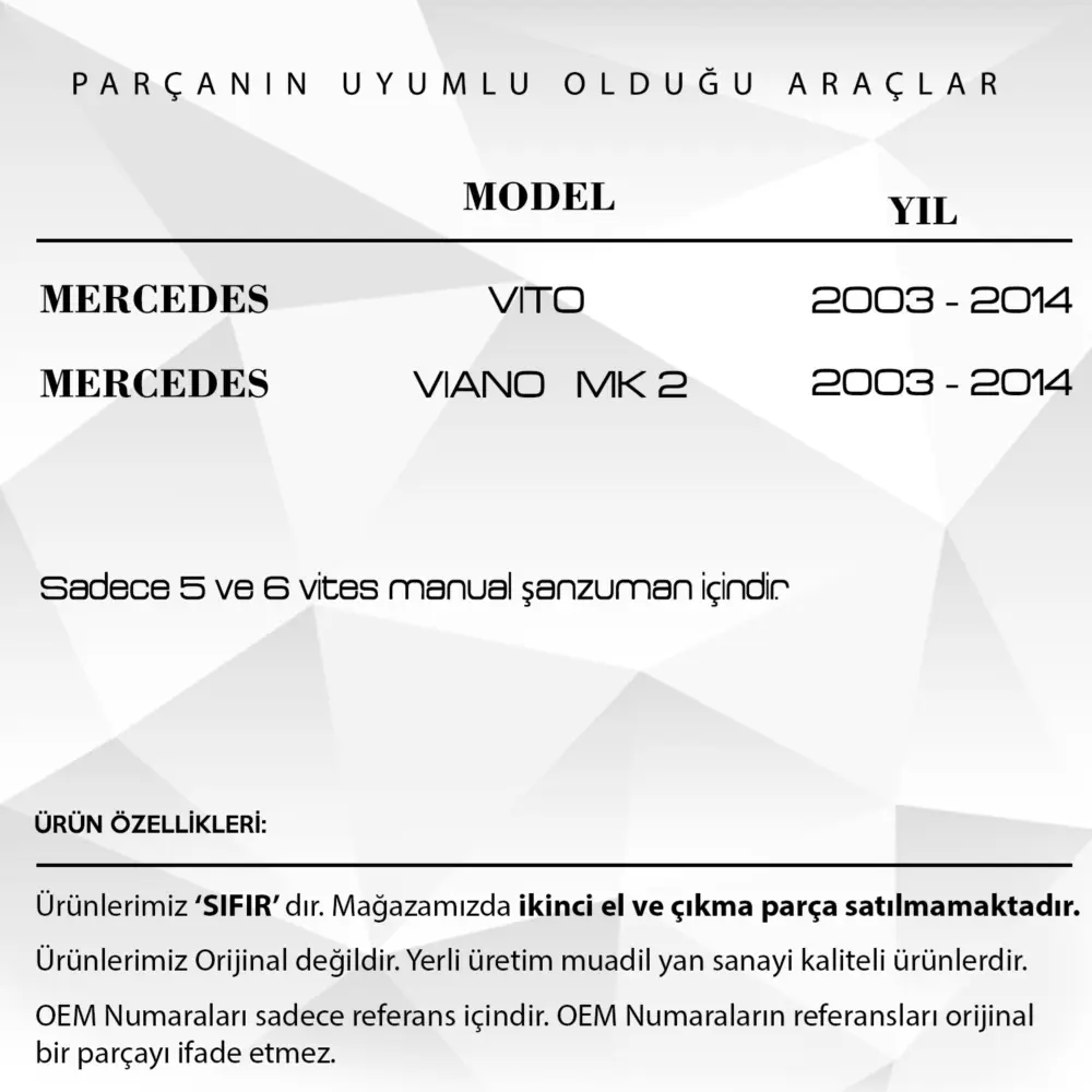 Ingranaggio Riparazione per Mercedes W639 Vito Viano