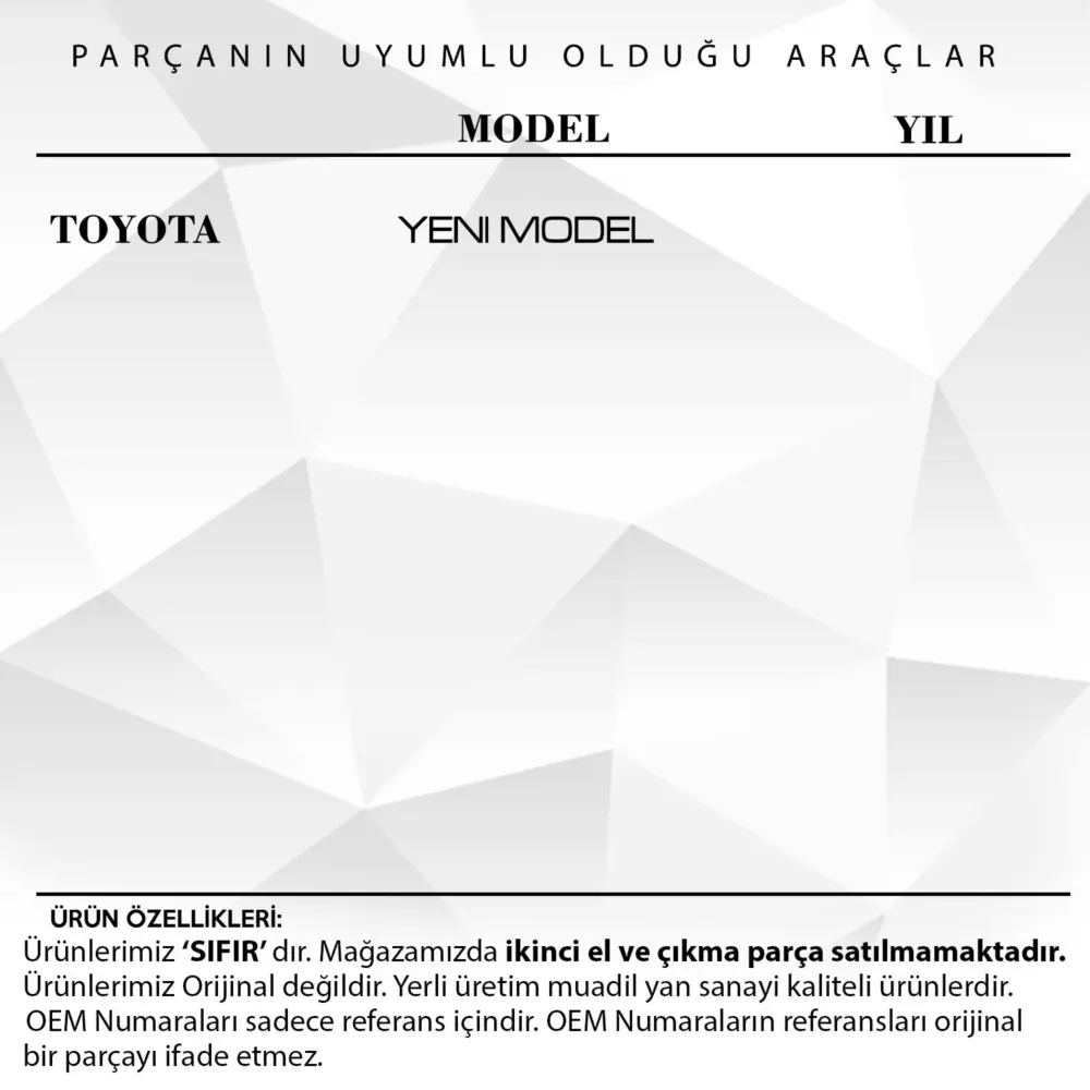 Ingranaggio Specchio 28 Denti per Toyota Nuovo Modello