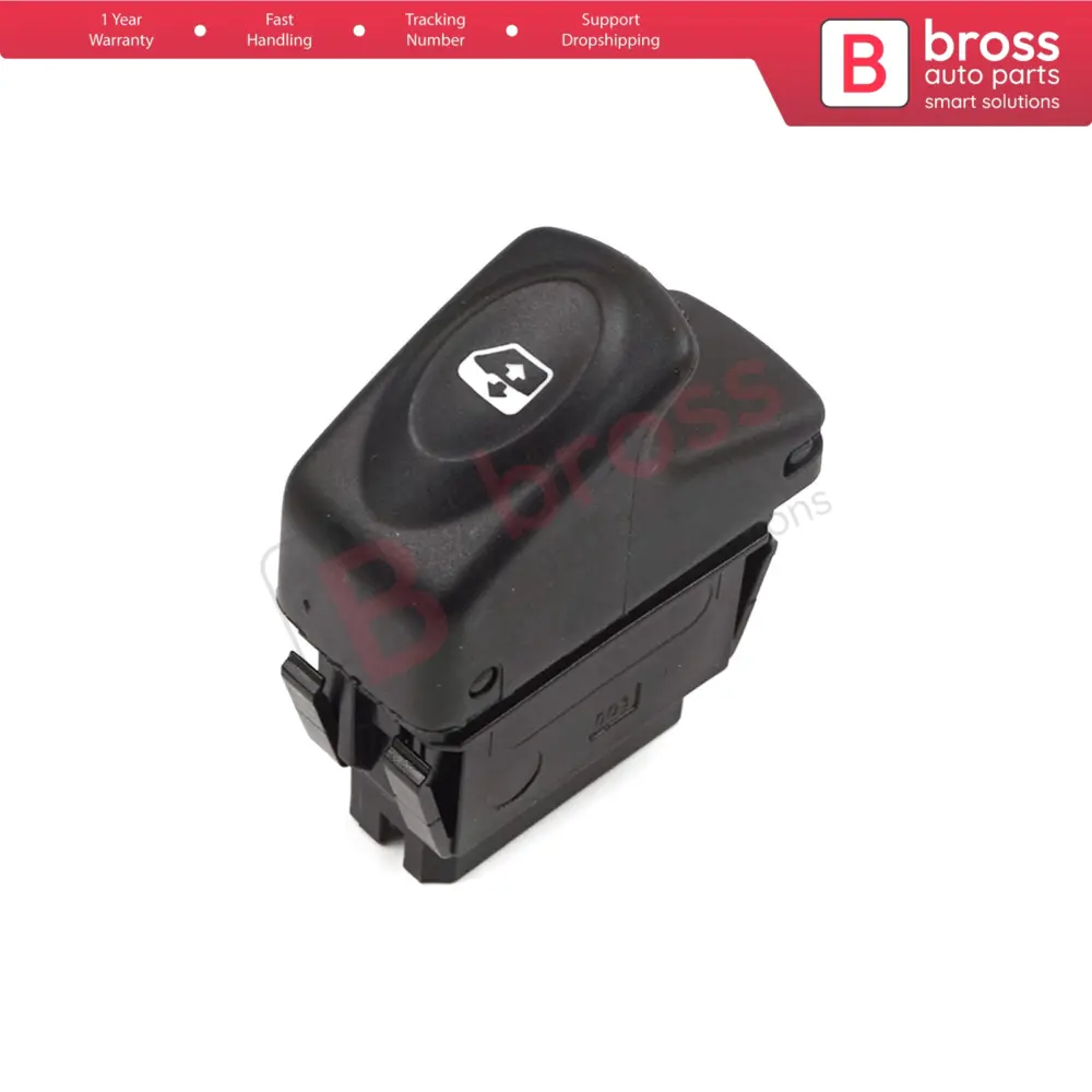 Interruttore Alza Vetro Singolo 6 Pin Nero per Renault Kangoo Scenic Megane
