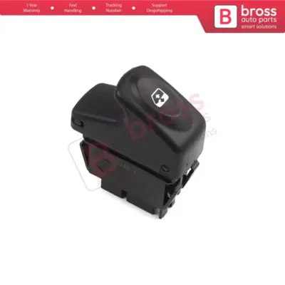 Interruttore Alza Vetro Singolo 6 Pin Nero per Renault Kangoo Scenic Megane