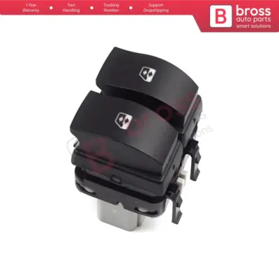 Interruttore Alzacristallo Anteriore Sinistro 10 Pin Grigio per Renault Megane