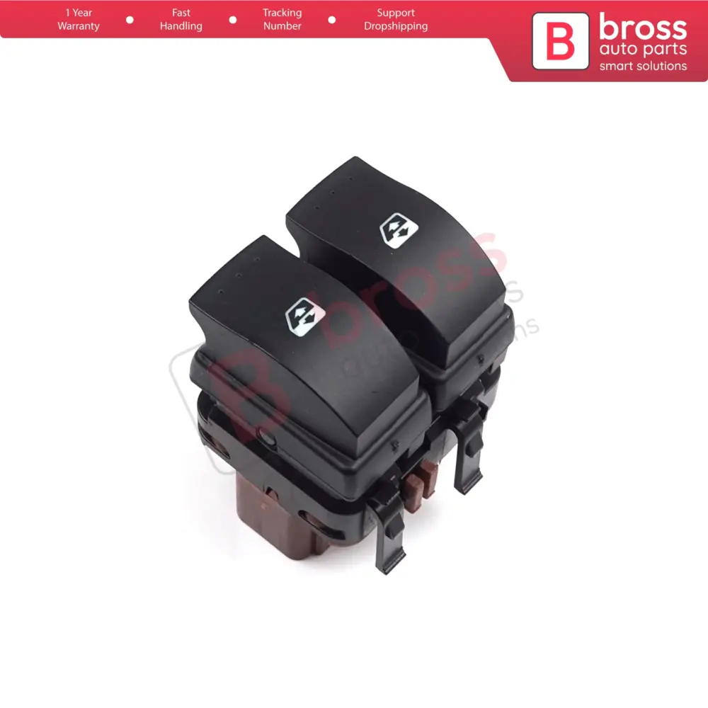 Interruttore Alzacristallo Posteriore Marrone 10 Pin per Renault Megane Laguna