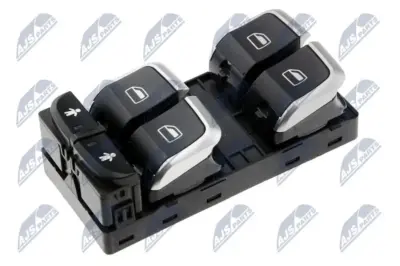 Interruttore Controllo Vetro Cromato per Audi A6 2010- A7 2011- Q3 2011
