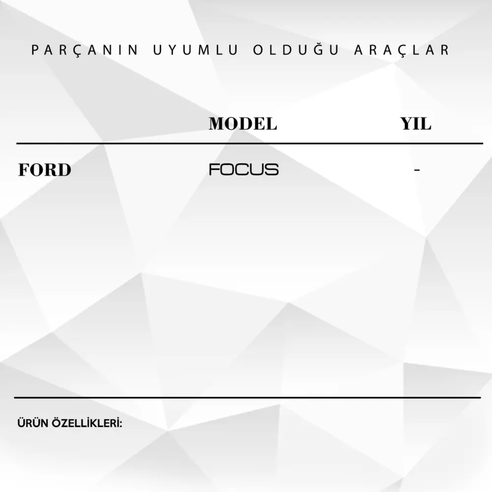Interruttore Impermeabile per Ford Focus (anni Non Specificati)