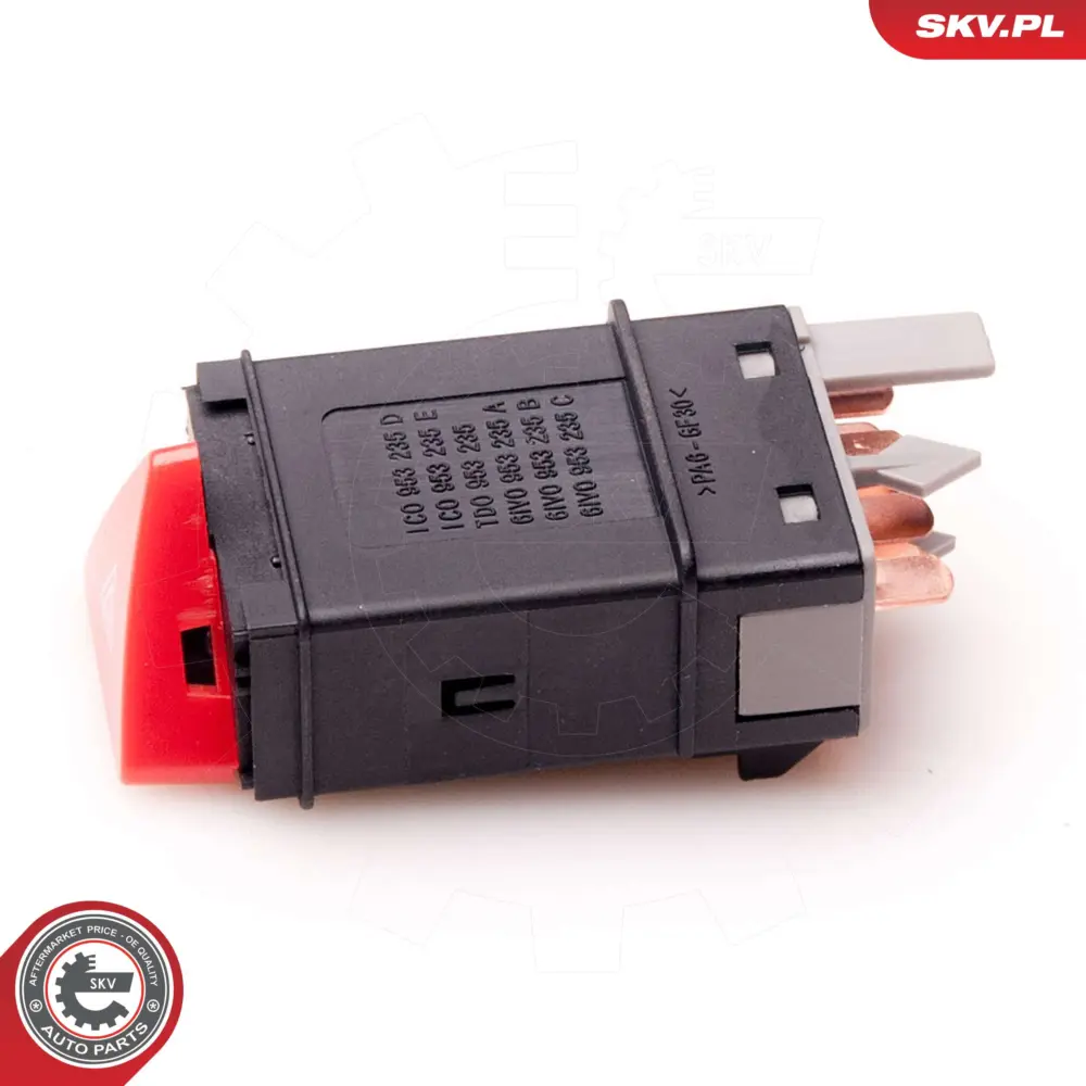 Interruttore, Lampeggiatore d'emergenza per VW Polo (6N2) 1C0953235D