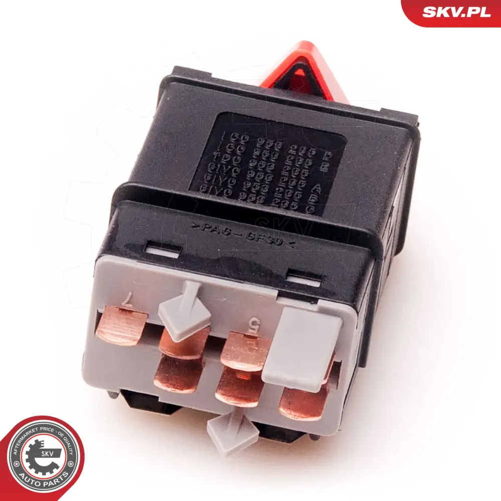 Interruttore, Lampeggiatore d'emergenza per VW Polo (6N2) 1C0953235D