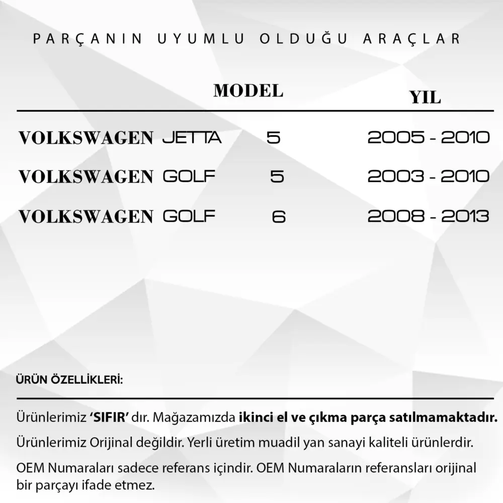 Interruttore Pulsante Rilascio Vetro Anteriore Sinistro per Volkswagen Jetta 5