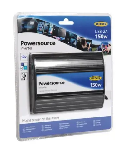 Inverter Auto 12V 150W Convertitore Tensione DC a AC Alimentatore Portatile