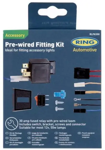 Kit cablaggio elettrico fari auto accessori impianto luci installazione completa