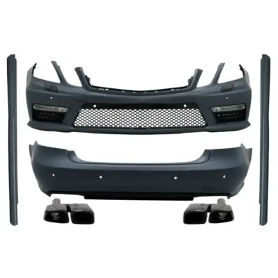 Kit Carrozzeria Completo E63 Look con Terminali Scarico Nero Mercedes Classe
