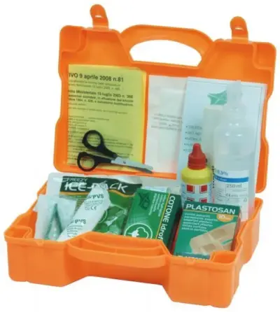 Kit medicazione pronto soccorso emergenza conforme norme sicurezza