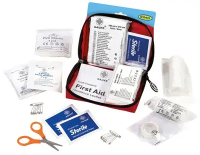 Kit pronto intervento emergenza compatto con attrezzi sicurezza auto