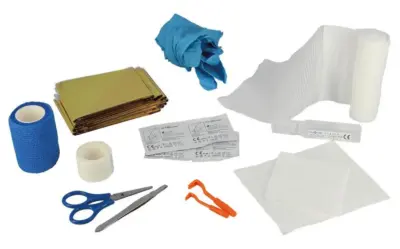 Kit pronto soccorso emergenza auto casa ufficio con contenuto medico completo