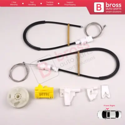 Kit Riparazione Alzacristallo Destro Porta Anteriore per Renault Clio MK2
