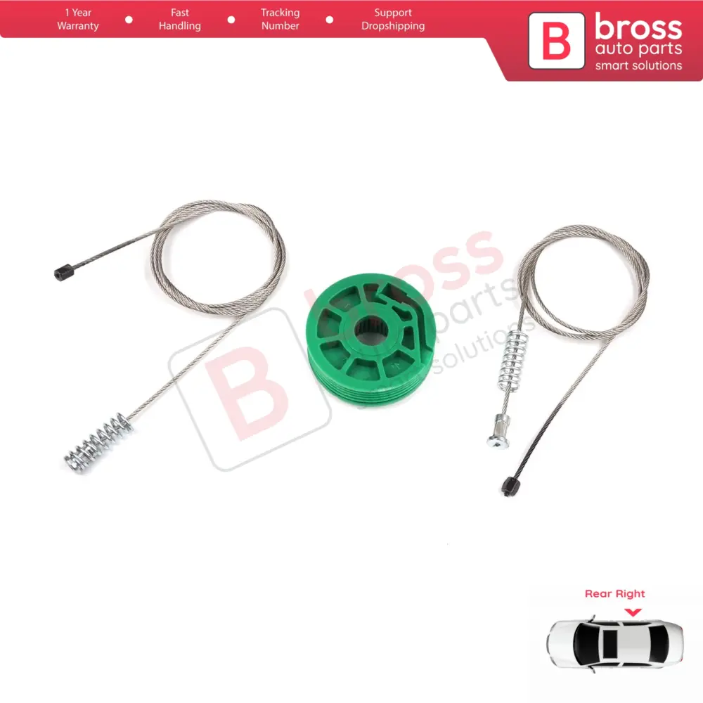 Kit Riparazione Alzacristallo Posteriore Destro per Audi A4 B5 8D 1994-2002