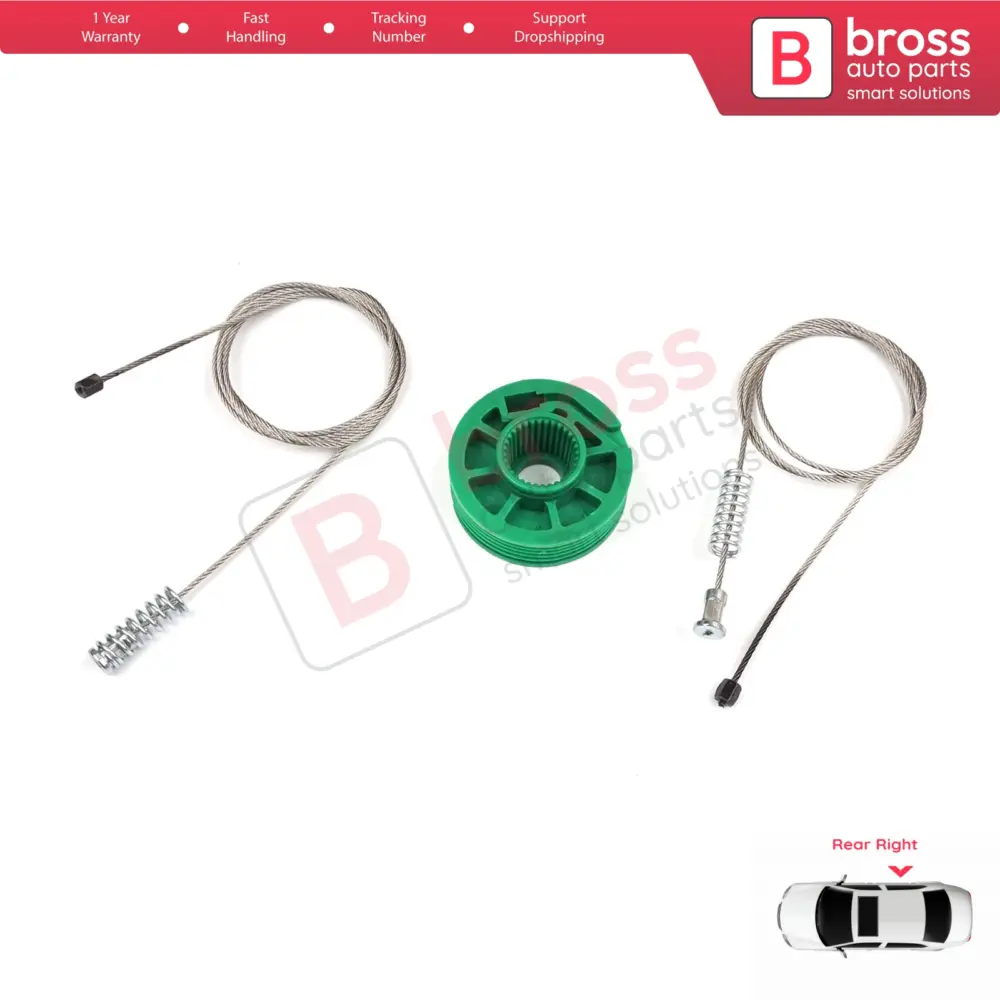 Kit Riparazione Alzacristallo Posteriore Destro per Audi A4 B5 8D 1994-2002