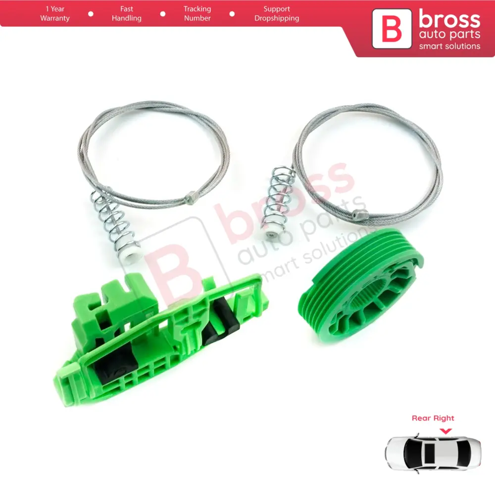 Kit Riparazione Alzacristallo Posteriore Destro per BMW 1 E87 2003-2012 5 Porte