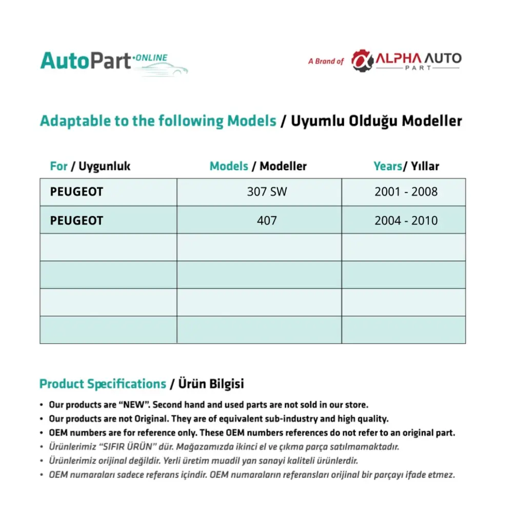 Kit Riparazione Tettuccio Apribile 24 Pezzi per Peugeot 307 SW, 407