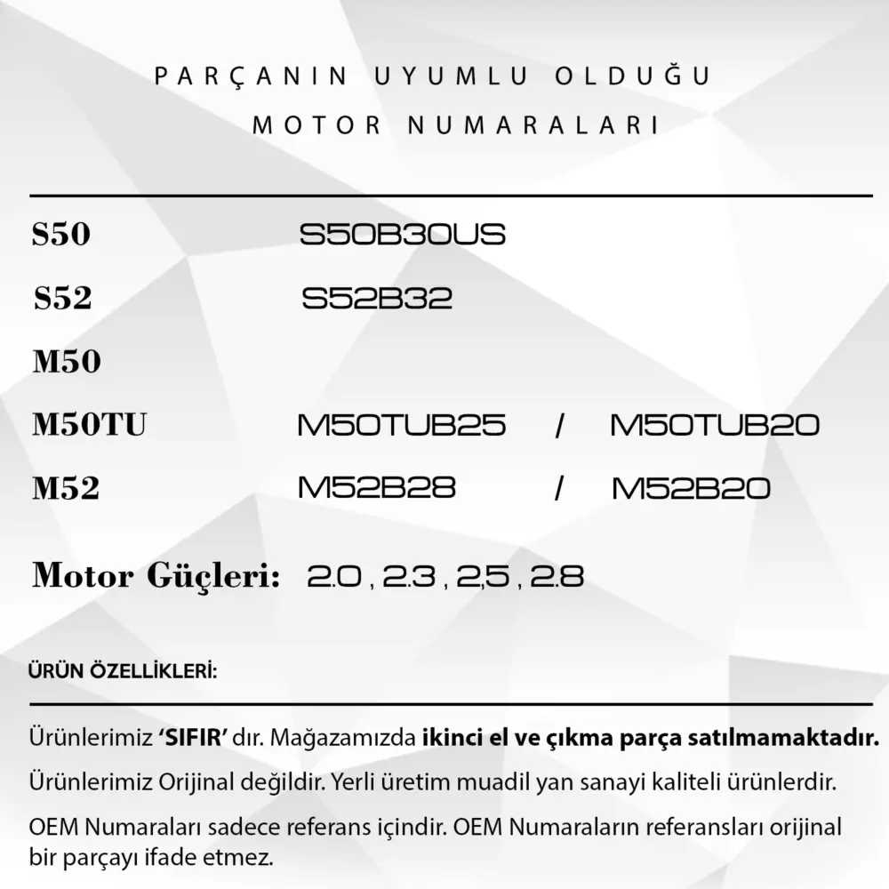 Kit Riparazione Vanos per BMW E34 E36 E38 E39 Z3