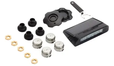 Kit sensori pressione pneumatici auto energia solare display digitale