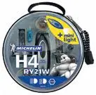 Kit sicurezza auto illuminazione lampade H4 ambra lampadine ricambio