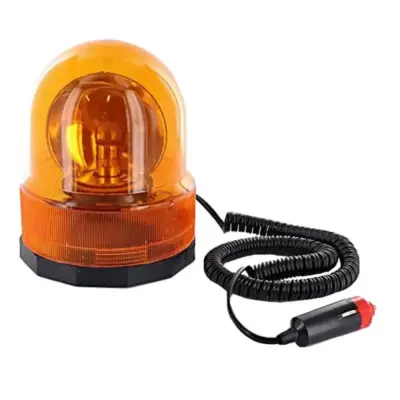 Lampada Rotante Magnetica Arancione 12v 12x15,5cm Universale