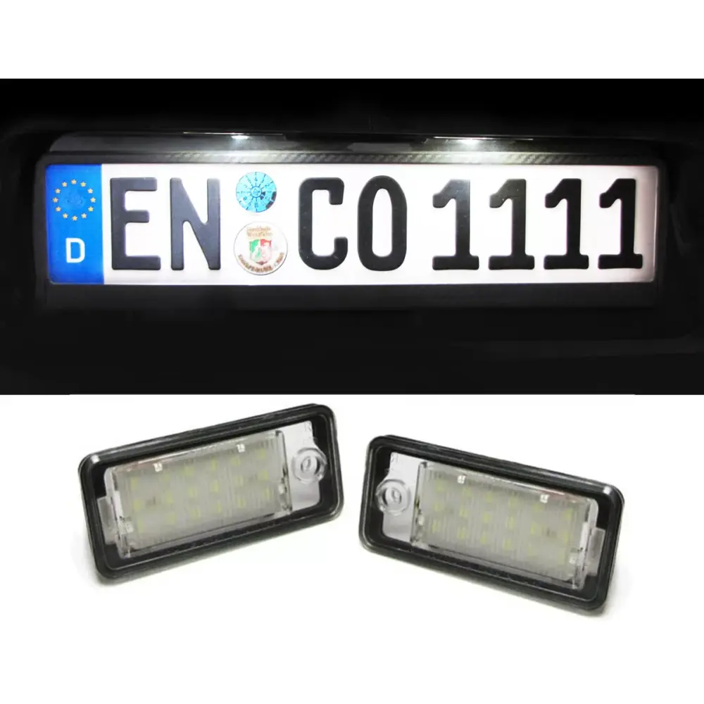 Lampada Targa LED Bianca 6000k per Audi A3 8P A4 B6 A6 4F Q7 Tdl