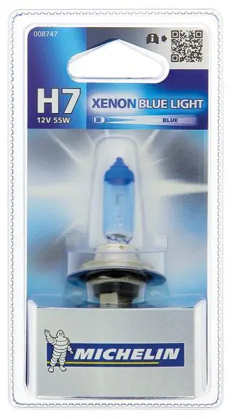 Lampadina alogena H7 12V 55W luce blu xenon ricambio auto fari