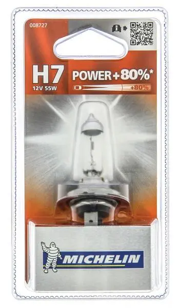Lampadina auto alogena H7 12V 55W luce potenziata alta efficienza