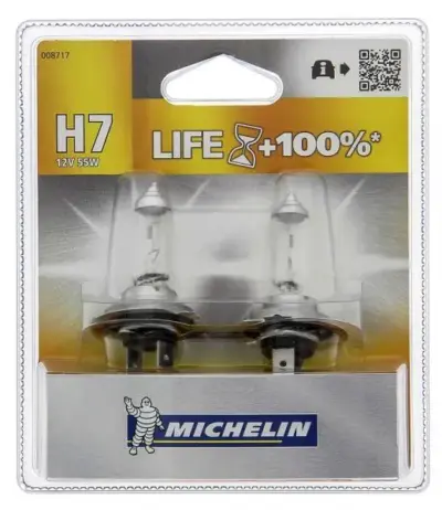 Lampadine auto alogene H7 12V 55W luce bianca lunga durata migliorata