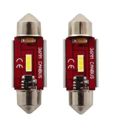 Lampadine led auto luce interna 12-24V 6W 36mm lampade segnalazione luci targa