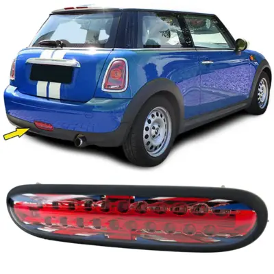 LED Nebelschlußleuchte Rosso Nero per Mini One Cooper D R56 R57 Cabrio 06-10