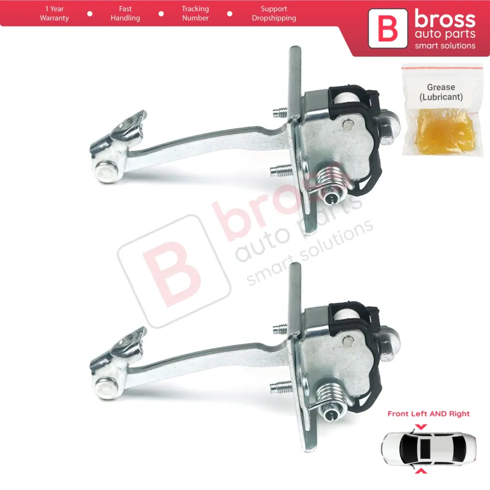 Limitatori Cerniera Porta Anteriori 2 Pezzi per Citroën C4 MK2 Nc 2010-2020