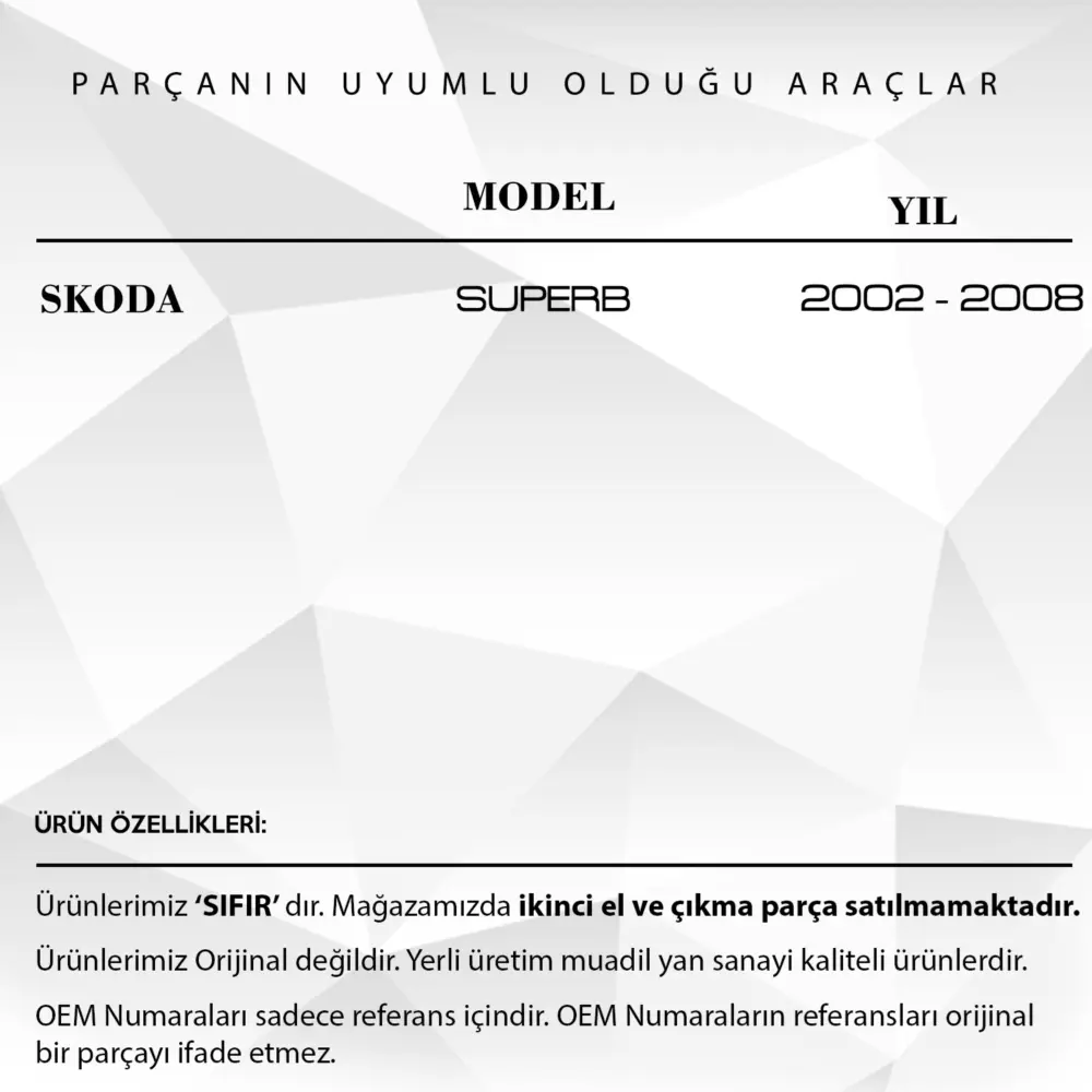 Luce Targa per Volkswagen Passat (B6, B7, Anni 2005-2014)
