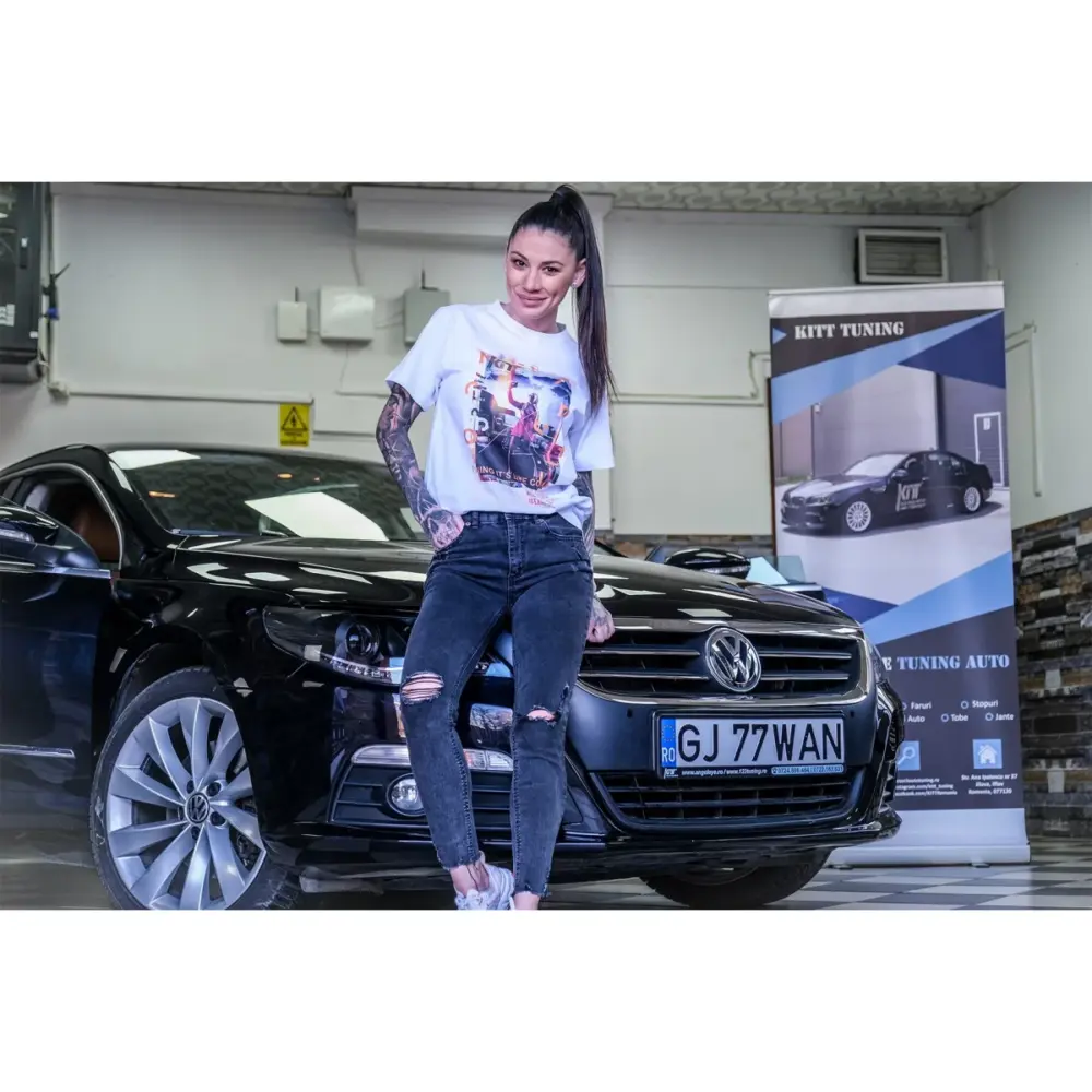 Maglietta Kitt Signature Tuning Bianca Taglia M per Uomo Donna