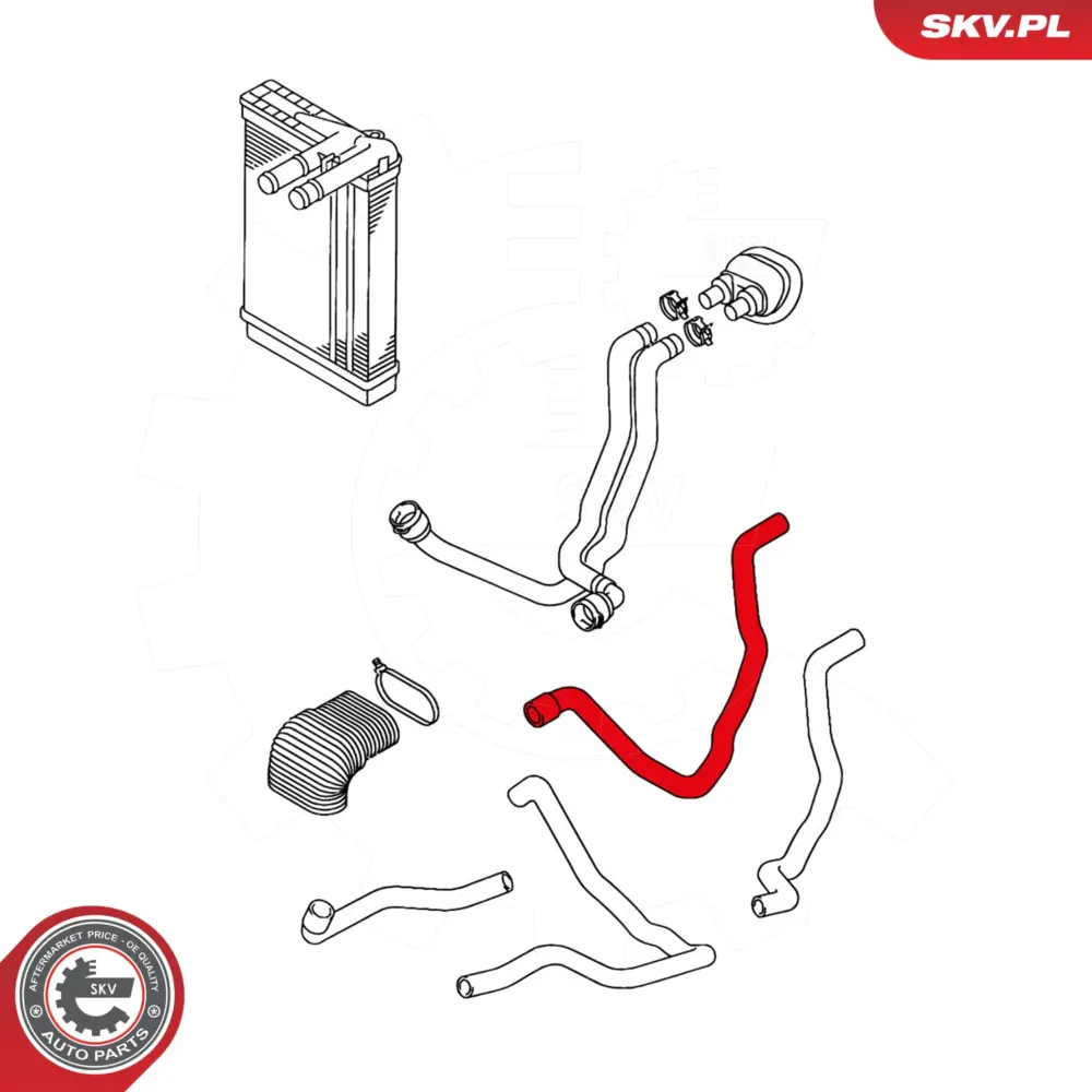 Manicotto radiatore radiatore per Audi A4 B5 (8D2) A4 B5 Avant (8D5) 8D0819371B