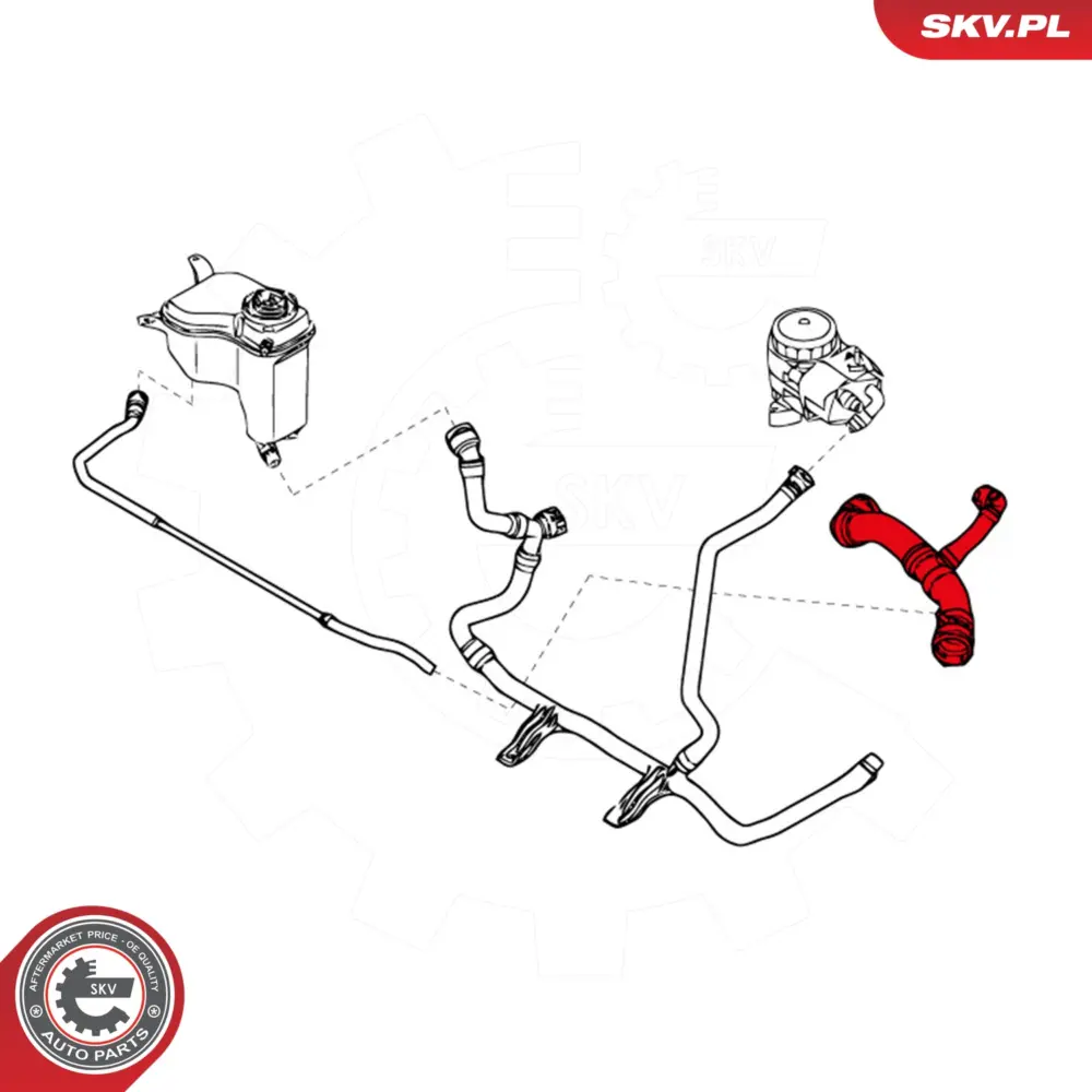 Manicotto radiatore radiatore per BMW Serie 1 (E82 E81 E87) 17127525023
