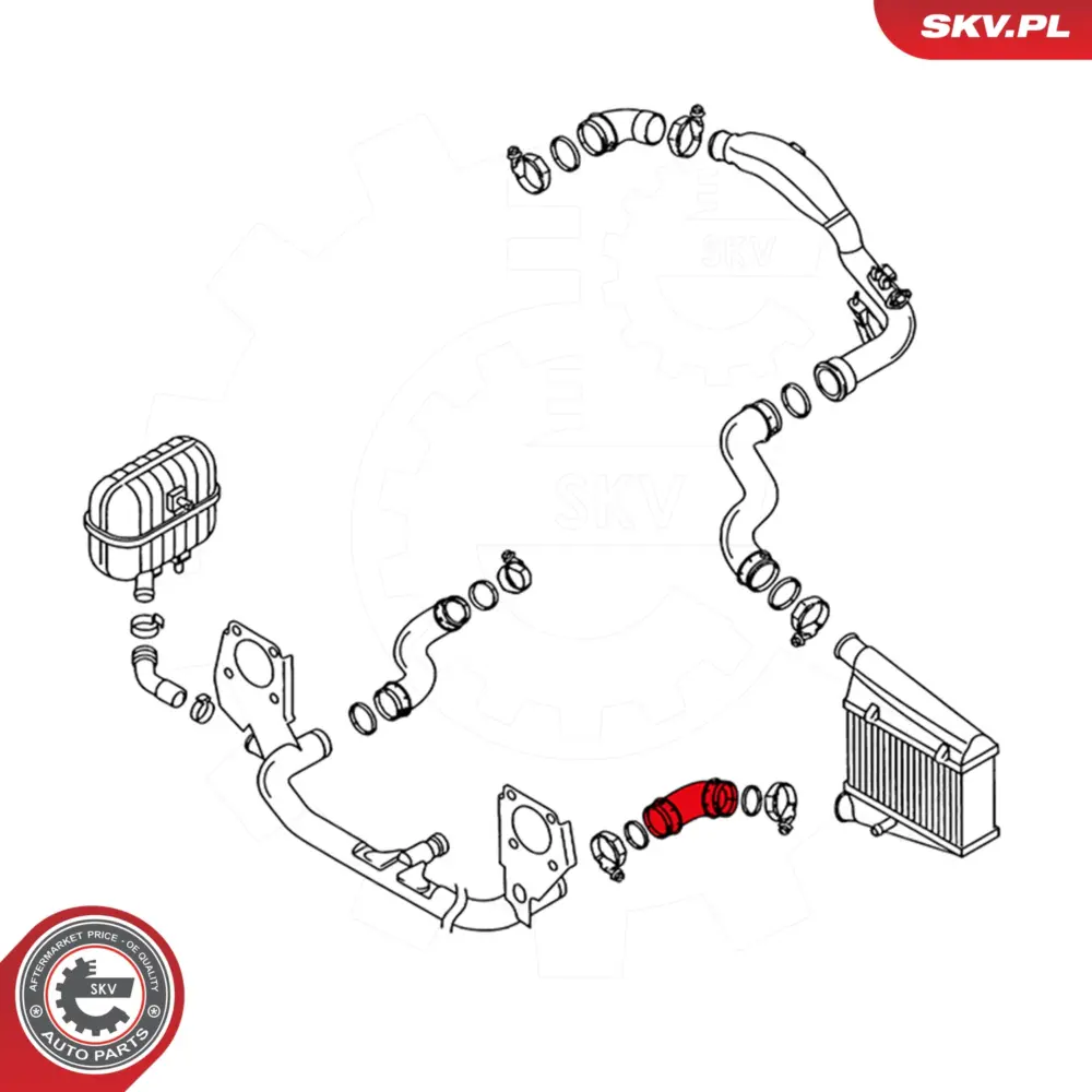 Manicotto turbina per Audi A4 B6 (8E2) A4 B6 Avant (8E5) A4 B7 (8EC) 8E0145837G