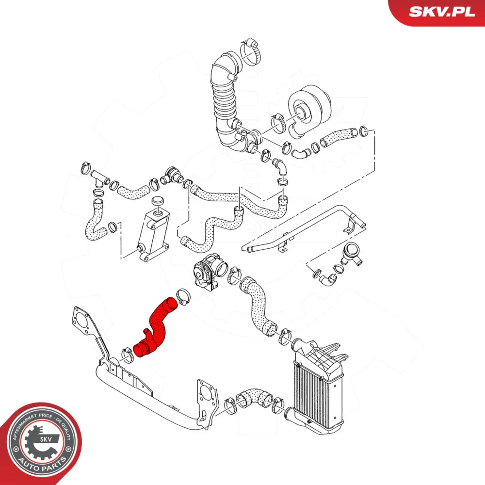 Manicotto turbina per Audi A4 B6 (8E2) A4 B6 Avant (8E5) A4 B7 (8EC) 8E0145832B