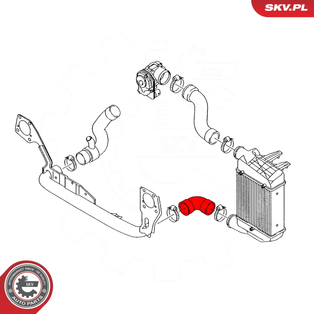 Manicotto turbina per Audi A4 B6 (8E2) A4 B6 Avant (8E5) A4 B7 (8EC) 8E0145834