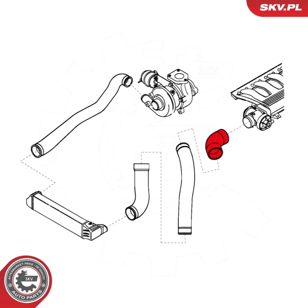 Manicotto turbina per BMW Serie 3 (E46) 11612247322