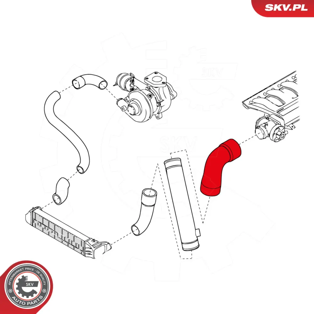 Manicotto turbina per BMW Serie 3 (E46) 5 (E39) X5 (E53) 7 (E38) 11612247903