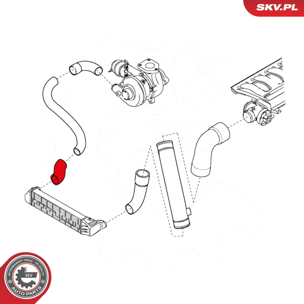 Manicotto turbina per BMW Serie 5 (E39) 1161 2248 625