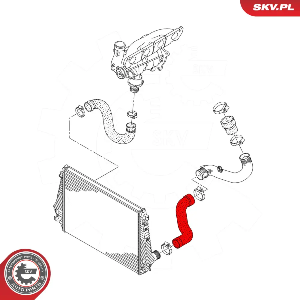 Manicotto turbina per VW Amarok (2HA) Amarok Platform/Chassis (S1B) 2H0145708B