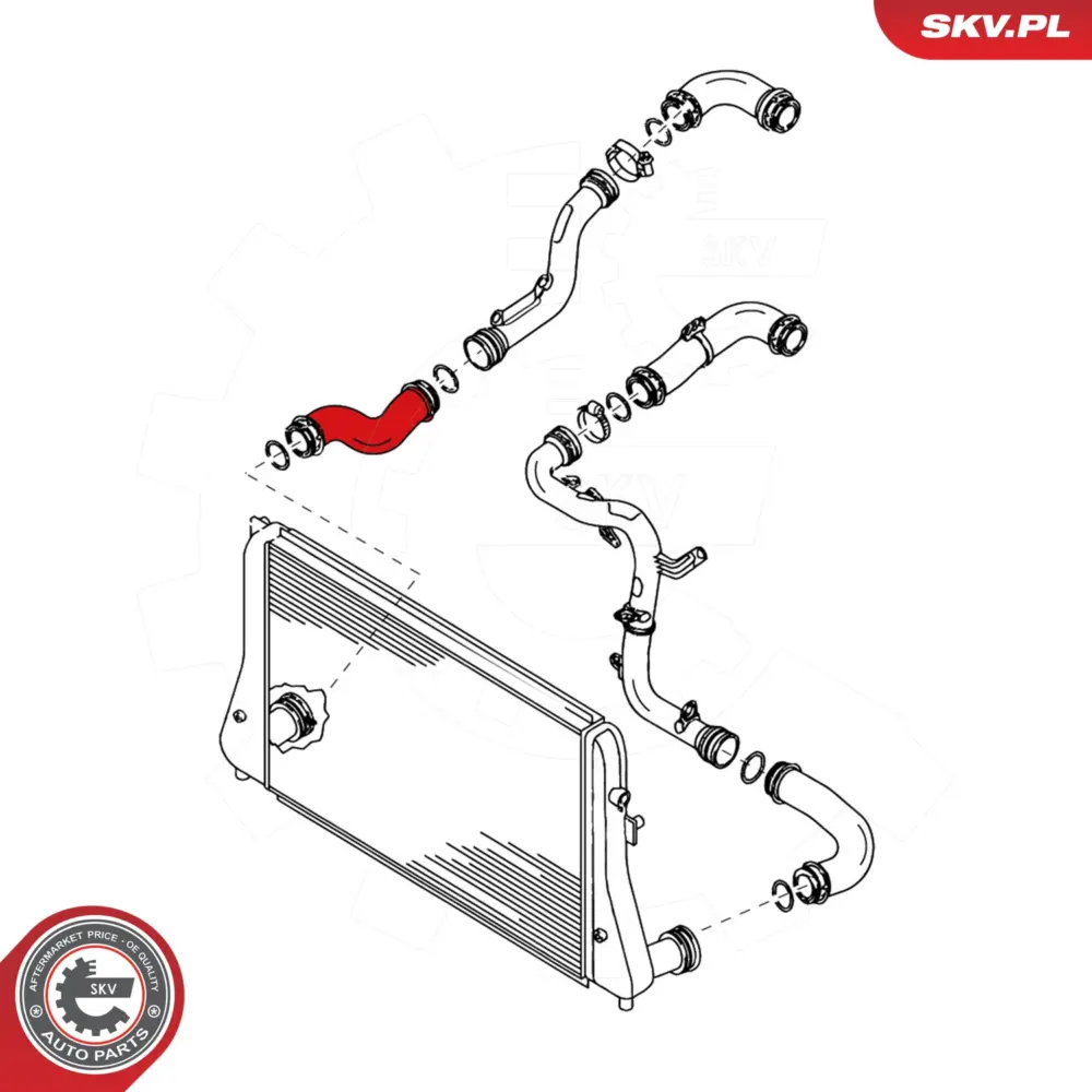Manicotto turbina per VW Golf V (1K1) Golf V Variant (1K5) EOS (1F7) 1K0145832B