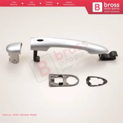 Maniglia Esterna Porta con Foro Sensore Cromata per Renault Fluence Megane 3