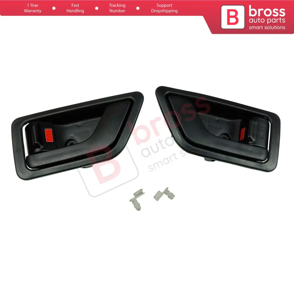 Maniglia Interna Porta Anteriore Sinistra e Destra Nera per Hyundai Getz Tb