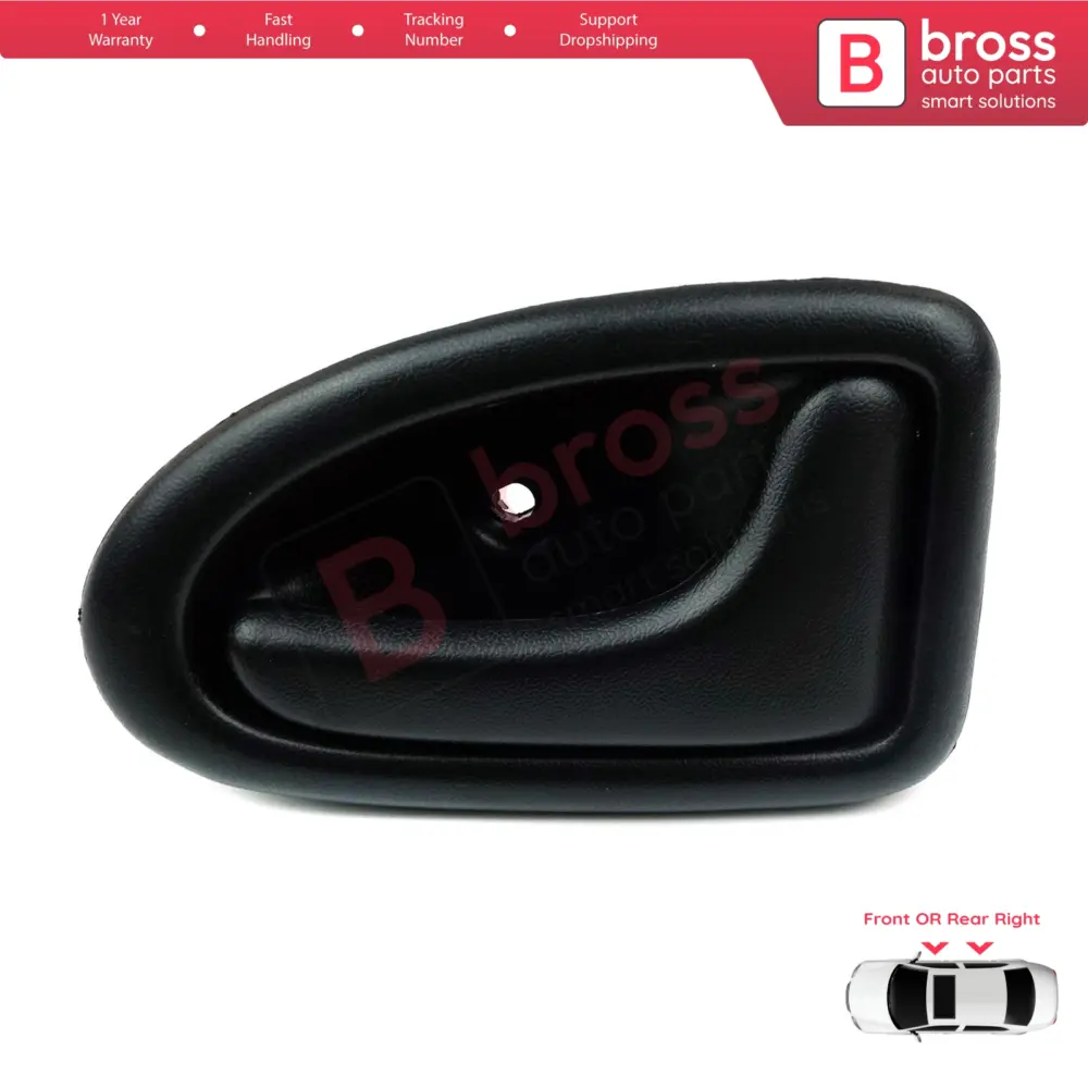 Maniglia Interna Porta Destra Nera Tipo Asta per Renault Clio 2 Scenic Megane 1