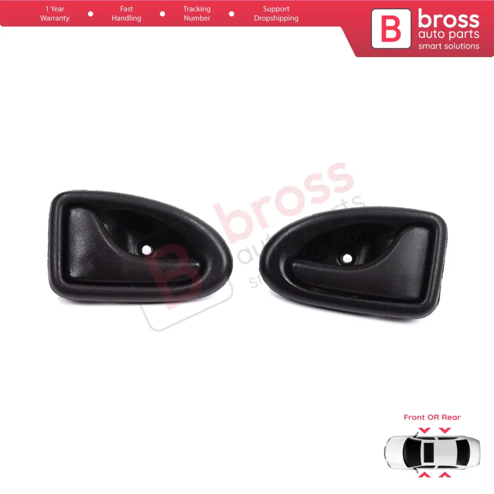 Maniglia Interna Porta Nera Destra Sinistra per Renault Clio 2 Scenic Megane
